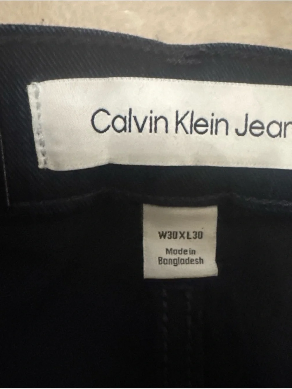 Calvin Klein Men’s Black Straight-Leg Jeans size 30x30